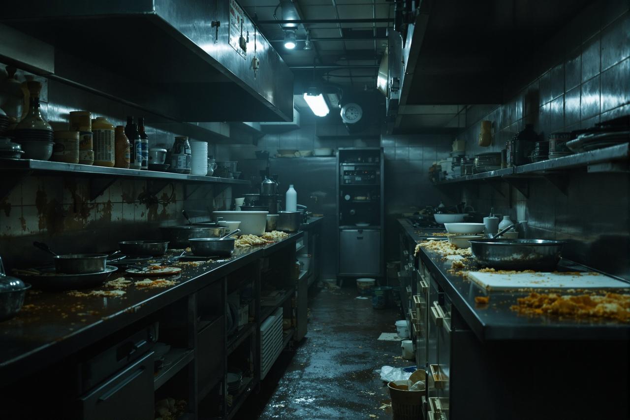 黑暗爆料 - 某知名连锁餐饮品牌被曝使用过期食材,监管部门突击检查,多家门店停业 暗访拍摄的连锁火锅店后厨,过期食材触目惊心